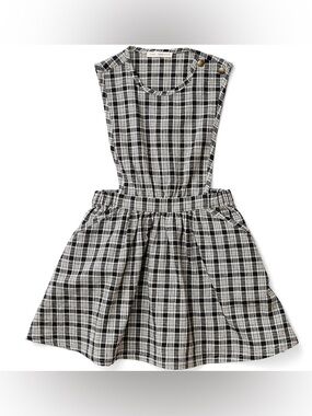 Soor Ploom Black and White Plaid Sleeveless Dress